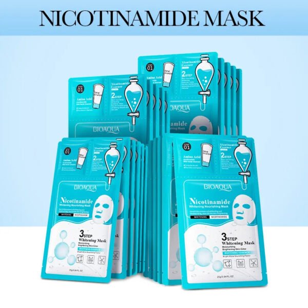 BIOAQUA 3 Step Nicotinamide Facial Sheet Mask (4PCs Pack)