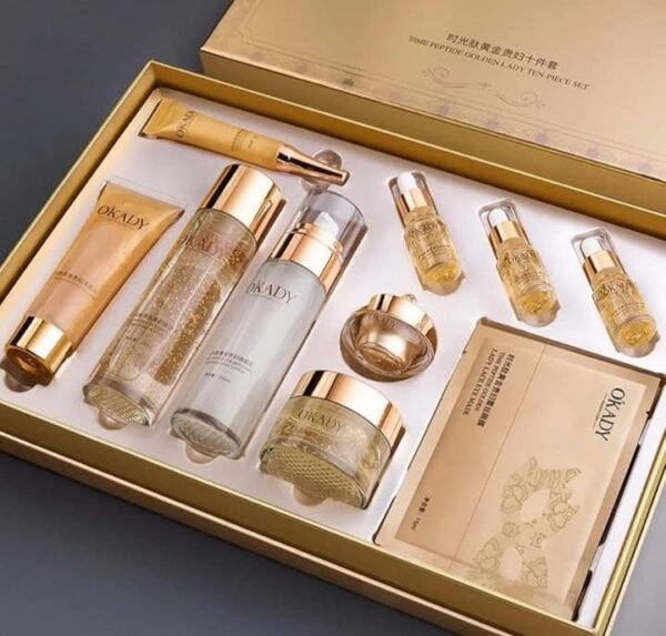 OKADY Time Peptide Gold Lady Skin Care Set 10 Pcs