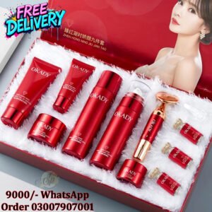 OKADY Radiant Red Timeless Whitening Skin Care Set 10 PCs