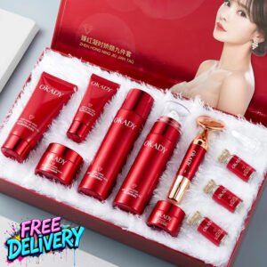 OKADY Radiant Red Timeless Whitening Skin Care Set 10 PCs